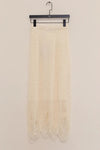 SWAYING/KNIT float detail skirt SW24SS3B01 white
